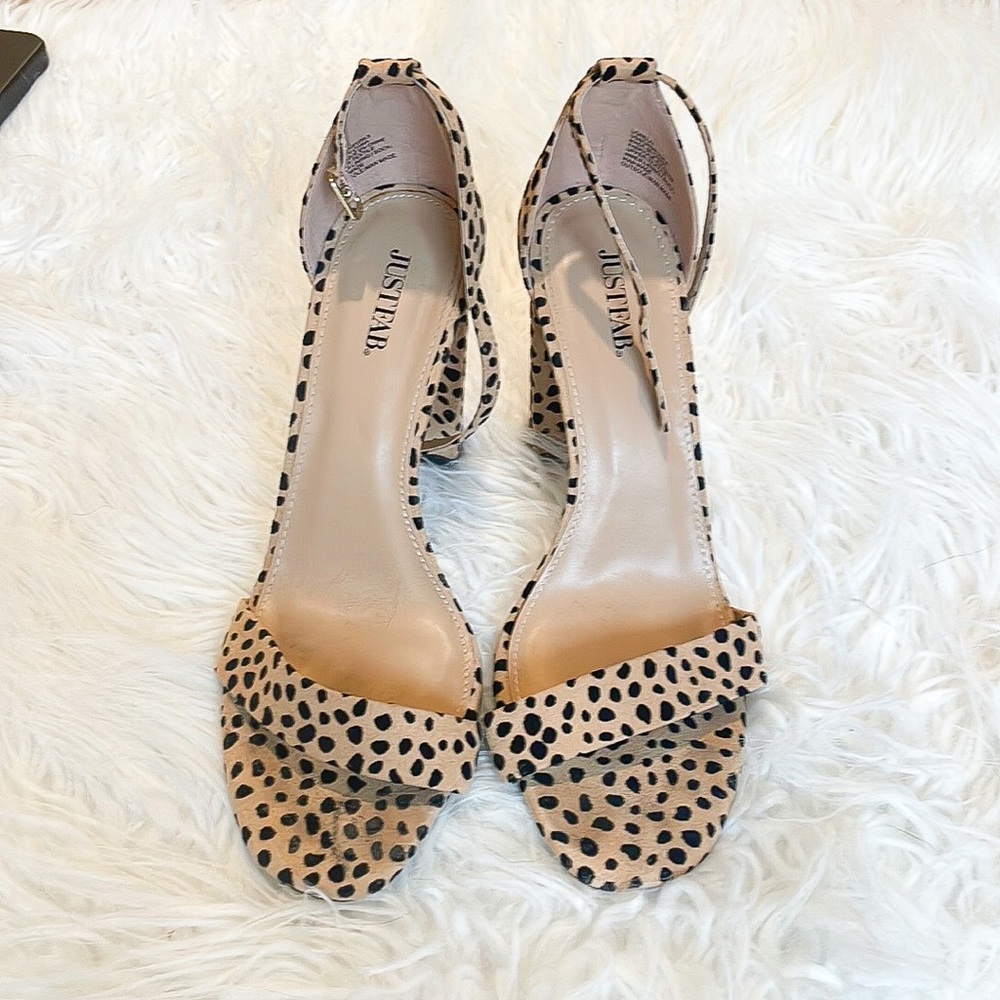 JustFab leopard print heels